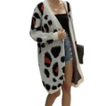 Leopard Print Cardigan Sweater