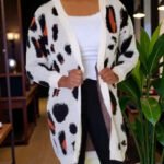 Leopard Print Cardigan Sweater - Image 2