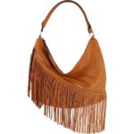 Stylish women's fringed tassel shoulder handbag purse in a chic design, perfect for everyday use and special occasions.