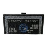 Rhinestone Evening Clutch Bag with Credit Card Design.