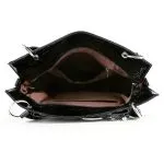Denim Jean Pattern Tote Handbag for Women with Black Lining - Image 4