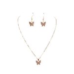 Enchanting Butterfly Pendant Necklace, Earrings, and Pendant Set - Timeless Elegance and Symbolic Beauty in Jewelry Ensemble