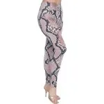 Close-up of Mauve Snake Print fabric texture. Shows the high-quality Spandex and Polyester blend material.