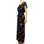 Women's floral maxi dress with side splits