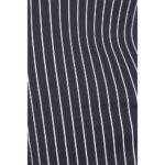 Pin Stripe Scuba Pencil Skirt W/Front Slit