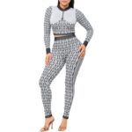 Seamless Black Half-Zip Jacket & Leggings Set