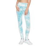 Light blue tie-dye butt-lifting leggings.