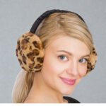 Fuzzy Soft Leopard Print Ear Muffs - Image 2