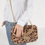 Faux Leo Fur Shoulder Bag - Luxurious Leopard Print Statement Purse - Image 5