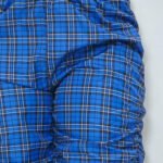 Plus Size Royal Blue Plaid Windbreaker Joggers - Skinny Fit with Drawstring - Image 2