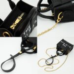 Black Graphic Faux Leather Bag Charm & Mini Crossbody Bag - Image 2