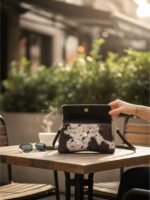 Cow Print Horsebit Flap Women's Shoulder Bag - Image 4