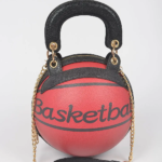 Red Basketball Clutch Women's Handbag with Handle