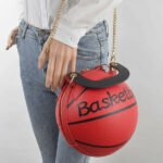 Red Basketball Clutch Women's Handbag with Handle - Image 6