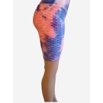 Tie-Dye Honeycomb Knit Biker Shorts