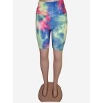 Tie-Dye Honeycomb Knit Workout Shorts - Image 2