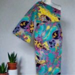 Plus Size One Shoulder Bell Sleeve Dress - Image 2