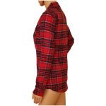 Red Plaid Flannel Button Up Shirt - Image 2