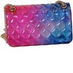 Quilt Embossed Multi-Color Jelly Shoulder Bag - Image 2