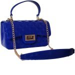 Quilted Blue Jelly Crossbag | Shoulder Purse for Women - Image 2