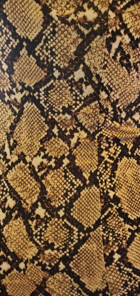 Women's Snake Skin Long Sleeve Crew Neck Maxi Dress - Image 5