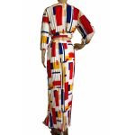 Colorful Crop Top & Pleated Ankle Length Skirt Set - Image 2