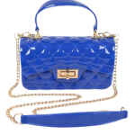 Quilted Blue Jelly Crossbag | Shoulder Purse for Women