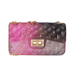 Pink Jelly Quilted Mini Shoulder Crossbody Bag