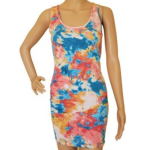 Tie-Dye Racerback Bodycon Mini Dress