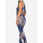 Two Piece Long Pants and One shoulder Crop Top Set - Image 2