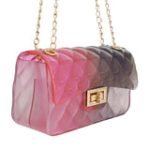 Pink Jelly Quilted Mini Shoulder Crossbody Bag - Image 2