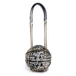 Trendy Black and White Graffiti Basketball Bag