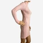Women's Long Sleeve Zipper Design Bodycon Mini Dress - Image 5
