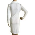 Women's Ribbed Long Sleeve Ruched Shirt Dress - Casual Open Front Mini | Big Sisters - Image 6