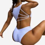 Sexy Cutout out Double One Piece Swimsuit