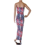Island Elegance: Strapless Tropical Bodycon Summer Maxi Dress - Image 3