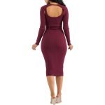 sweater ribbed knit, crop top set, Crop sweater and dress set, burgundy dress