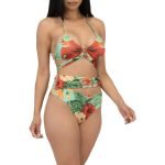 Floral Print Halter Bikini Set | 2pc Bikini - Image 3