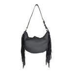 Trendsetter Black Moto Fringe Shoulder Bag - Image 4