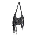 Trendsetter Black Moto Fringe Shoulder Bag - Image 2