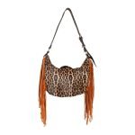 Trendsetter Leopard Print Moto Fringe Shoulder Bag - Image 3