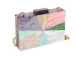 Women's Multi-Colored Acrylic Cocktail Clutch Purse - Image 4