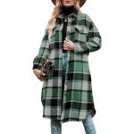 Women's Plaid Print Long Sleeve Shacket - Image 4