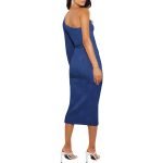 Women's One Shoulder Long Sleeve Evening Dress with Sexy Oblique Cutout - Image 3