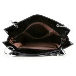 Denim Jean Pattern Tote Handbag for Women with Black Lining - Image 4