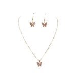 Enchanting Butterfly Pendant Necklace, Earrings, and Pendant Set - Timeless Elegance and Symbolic Beauty in Jewelry Ensemble