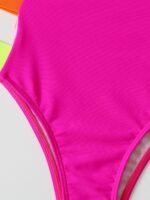 Sexy Colorful Board Strap Colorblock Swimsuit - Image 6