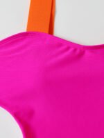 Sexy Colorful Board Strap Colorblock Swimsuit - Image 5