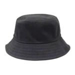 Unisex Black Solid Bucket Hat - Image 2