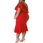 Flattering Plus Size Ruffled Tube Top Midi Dress - Image 5